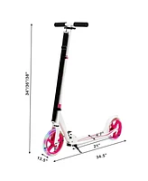 Hongge Portable Folding Sports Kick Scooter with Led Wheels
