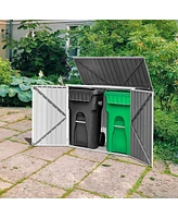 Sugift Horizontal Storage Shed 68 Cubic Feet for Garbage Cans