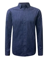 Vustra Men's Storm Blue Button-Down Shirt