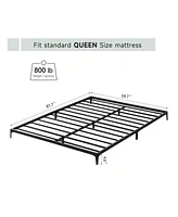 gaomon Bed Frame, 6 Inch Metal Heavy Duty Platform, Sturdy Steel Slat No Noise, Box Spring Mattress Required, Huge Storage Spa