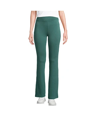 Lands' End Women's High Rise Serious Sweats Fleece Lined Pocket Bootcut Pants