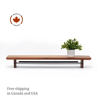 Decent Living Monitor Stand/Riser - Walnut 48in, Made in Canada