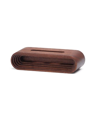 Decent Living Wood Phone Speaker Base - Solid Walnut