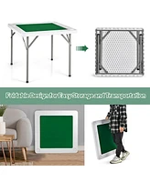Gouun 4-Player Mahjong Game Table with Iron Frame