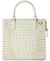 Brahmin Caroline Snowball Snowdrift Small Leather Satchel