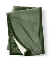 Lands' End High Pile Fleece Throw Blanket