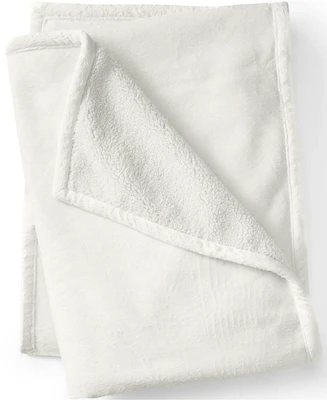 Lands' End School Uniform High Pile Fleece Throw Blanket