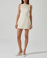 Astr the Label Women's Alisanne Boat-Neck Sleeveless Dress