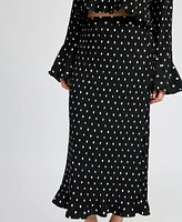 En Saison Women's Darlene Polka-Dot Maxi Skirt