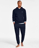 Lacoste Mens Thermal Sleep Waffle Hoodie Straight Fit Knit Joggers Large Croc Thermal Sleep Shirt