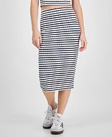 Planet Heart Juniors' Textured Pull-On Midi Skirt