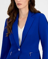 Anne Klein Women's Notched Collar One-Button Blazer