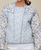 Avec Les Filles Women's Patchwork Quilted Jacket