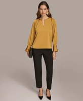 Donna Karan New York Women's Chain-Hardware Long-Sleeve Blouse