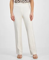 Ak Anne Klein Petite Pull-On Crepe Trousers