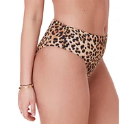 Women's '90s Leopard-Print High-Waist High-Cut Cheeky Bikini Bottoms