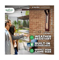 Swooc Games - Hideaway Hook and Ring Game On A String - Weather Resistant & Easy Setup - Man Cave Decor - Wall Games For Game Room Games