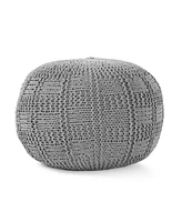 Streamdale Furniture Yuny Knitted Cotton 20 X 20 Round Pouf