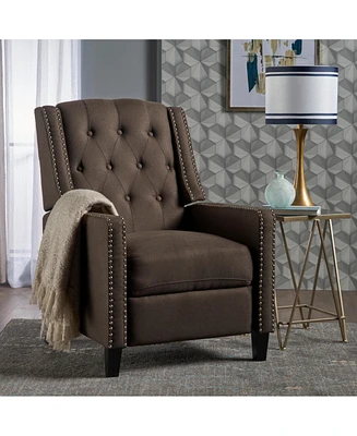 Streamdale Furniture Classic Coffee Fabric Push Back Chair