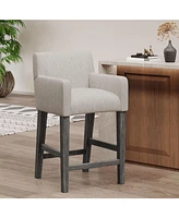 Streamdale Furniture Upholstered 26 Inch Counter Stool - Light Gray/Gray