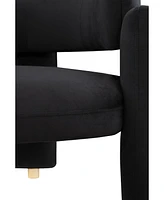 Streamdale Furniture Stylish Barrel Accent Chair: Curved Arms, Waterfall Seat