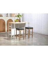 Streamdale Furniture Tufted 26INCH stools Wooden counter stools set of 2