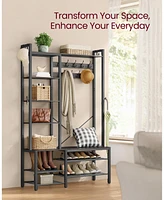 Songmics Home Coat Rack with Shoe Storage