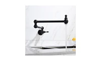 Slickblue Folding Pot Filler Faucet Wall Mount for Space-Saving Convenience in the Kitchen