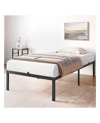 gaomon 14 Inch Twin Bed Frame Metal Platform, Twin Bed Frame With Ample Storage, No Box Spring Needed And Steel Slat Support, Easy Assembly