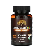 YumVs Strong Earth Kids Organic Gummies Vitamin C with Vitamin D3 & Zinc Mandarin & Orange