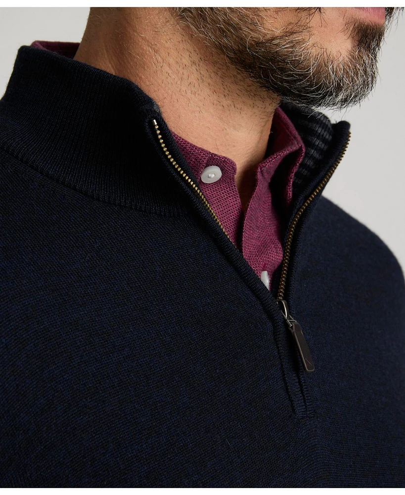 UNTUCKit Men's Wool Quarter Zip Belguardo Sweater