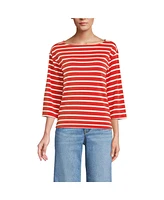 Lands' End Women's 3/4 Bell Sleeve Supima T-shirt