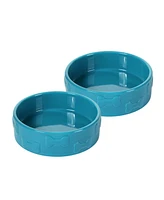 Park Life Designs Set of two Manor Collection ceramic pet bowls