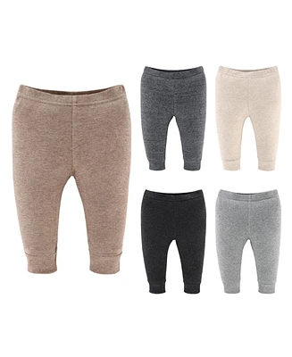 The Peanutshell Baby Boy & Girl Pants, 5-Pack, Earthy Neutrals