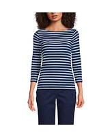 Lands' End Women's Mariner Jersey Boatneck Top