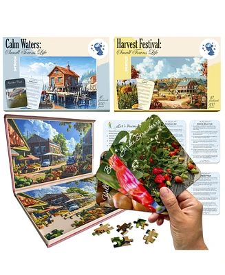 Quokka 3SET 100 Pieces Dementia Puzzles for Elderly - 9 Memory Flashcards