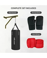 Soozier Heavy Bag Wall Mount Set with Unfilled Punching Bag & Bracket