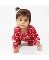 Bellabu Bear Baby Unisex Polar Isle Red Convertible Footie