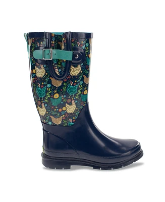 Western Chief Women's Chicken Scratch Tall Rain Boot