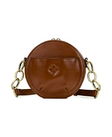 Patricia Nash Owl Tooled Leather Devonia Round Crossbody Bag