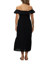 Dotti Women's Cotton On/Off-The-Shoulder Cover-Up Dress