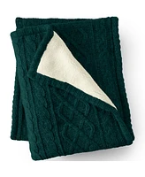 Lands' End Cable Knit Throw Blanket