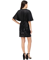 Eliza J Women's Satin Sequined Dress