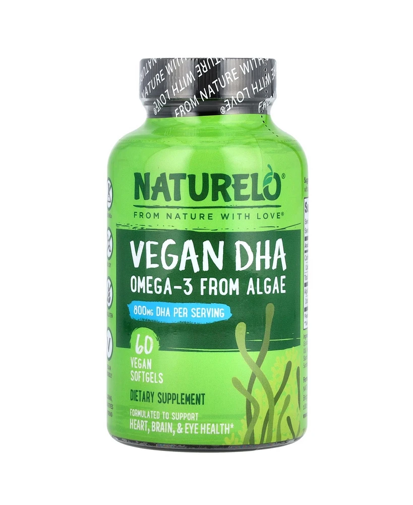 Naturelo Nutrition Dha Omega-3 from Algae 800 mg