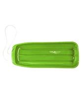 Lucky Bums Kids 48 Inch Plastic Snow Toboggan Sled w/ Pull Rope, Green (3 Pack