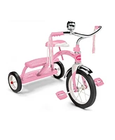 Radio Flyer 33PZ Kids Classic Style Dual Deck Tricycle with Handlebar Bell, Pink