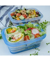 Minimal Silicone Container Collapsible - 860ml Blue Set of 6