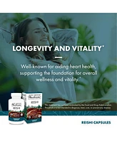 Host Defense Reishi Capsules - Heart & Immune Health Support Supplement - Mushroom Supplement to Support Energy & Vitality