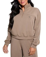 Guess Women's Half-Zip Pocket Sweatshirt