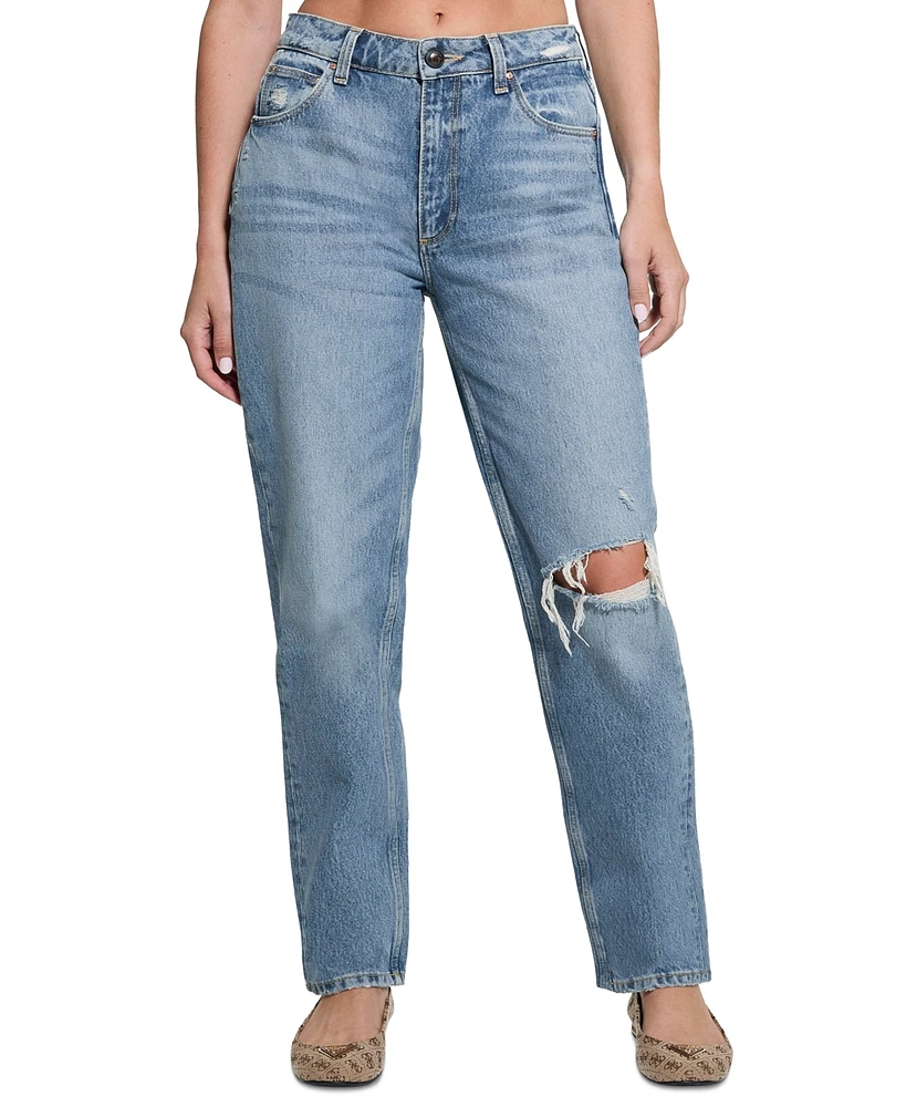 Guess Women's High-Rise Straight-Leg Mom Jeans